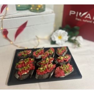 Bruschetta de boeuf façon carpaccio - 20 pcs
